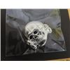 Image 2 : German WWII DESIGN Frosted SS Skull Cap Badge