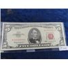 Image 1 : USA 1963 Lincoln 5.00 Red Seal Bank Note Mint Cond