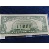 Image 2 : USA 1963 Lincoln 5.00 Red Seal Bank Note Mint Cond