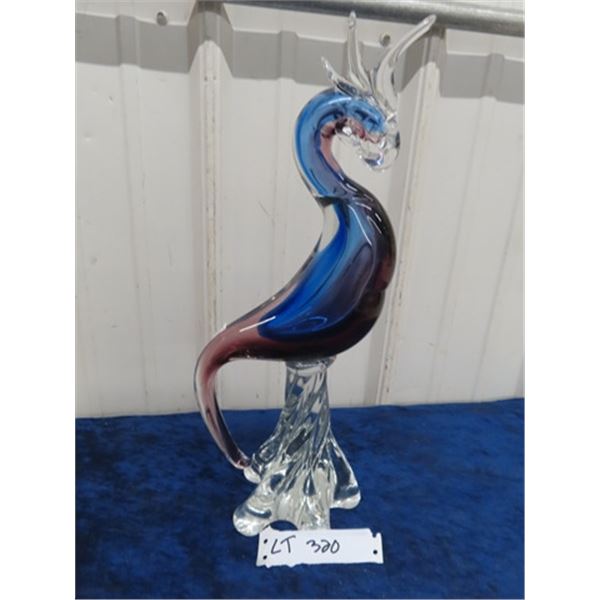 Heavy Blown Glass 16  Tall Chalet Bird