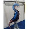 Image 2 : Heavy Blown Glass 16" Tall Chalet Bird