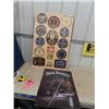 Image 1 : 24" x 36 Hard Mounted Molson Beer Lable Sign & 18" x 26" Holographic Jack Daniels Sign