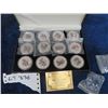 Image 1 : Chinese Calendar 24 KT Gold Plated Coin Set in Case COA Inside