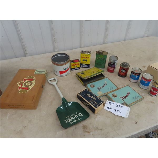 Various Tins- Cigarette, Tobacco, Auto Product, Blue Ribbon, Spice Plus More!