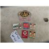 Image 1 : 4 CAA MB Motor Leauge Emblems & 5 Vintage Gas Station Matches, ROCO , BA , ESSO & Texaco