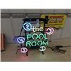 Image 1 : Neon Pool Room Sign - 6 Color 20" x 20"