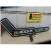 Image 1 : Neon Molson Sign - Shape of Goalie Stick 48"L- Not Working