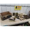 Image 1 : Flare , Crate, Military Items, Hunting Suvival Knife, Canvas Bag, Flask Plus More