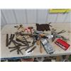 Image 1 : Air Drill & 1/4" Ratchet, Chisels, 1/4" & 3/8" Socket Set, & Various Tools