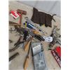 Image 3 : Air Drill & 1/4" Ratchet, Chisels, 1/4" & 3/8" Socket Set, & Various Tools