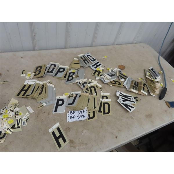 Qty of Sticker Letters & #'s and Screw in Letter #