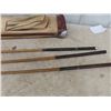 Image 3 : 3 Vintage Wooden Handled Golf Clubs & Bag