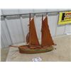 Image 1 : Wooden Mantle Ship- 24" L & 21" H