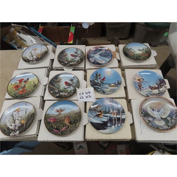 (CS) 12 Bird Collector Plates