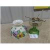 Image 1 : (DC) Aladdin Lamp w Painted Shade- no Burner Or Chimney