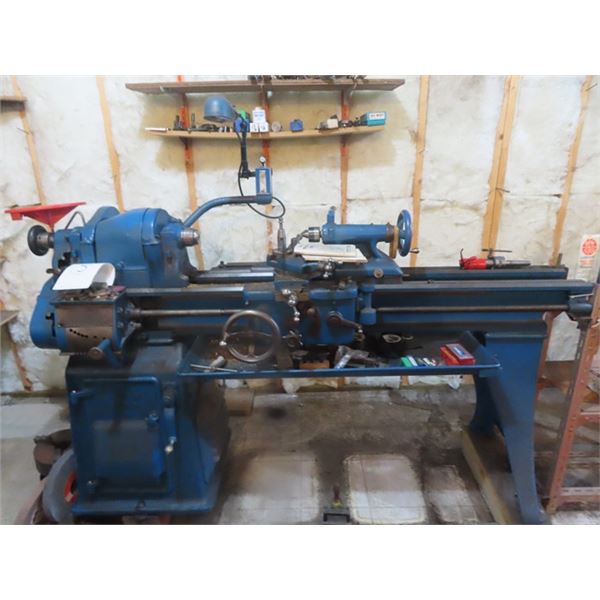 Southbend Metal Lathe 220 - 48" w 7" Swing Selling w 2) 3 Jaw Chucks, Centre, Knarling Tools,