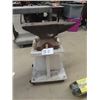Image 1 : Anvil on Homemade Stand w Castors - Anvil 9.5" H 20" L and 8 " D