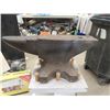 Image 4 : Anvil on Homemade Stand w Castors - Anvil 9.5" H 20" L and 8 " D