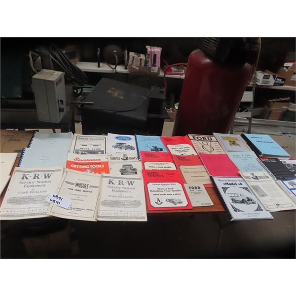 Approx 33 Ford Manuals , Stack of Photo Copied Manuals, 1930's & UP