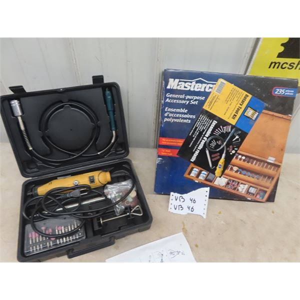 Power Fist Dremel, & Mastercraft 235 Dremel Access Kit, w Rotary Tool