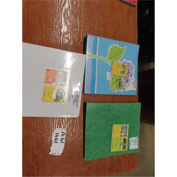 3 Binders of Pokemon Cards - Approx 60 Cards Each Binder