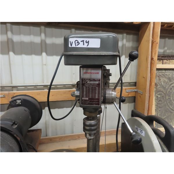 Birmingham 16 SPD Floor Drill Press w Roller Attachment