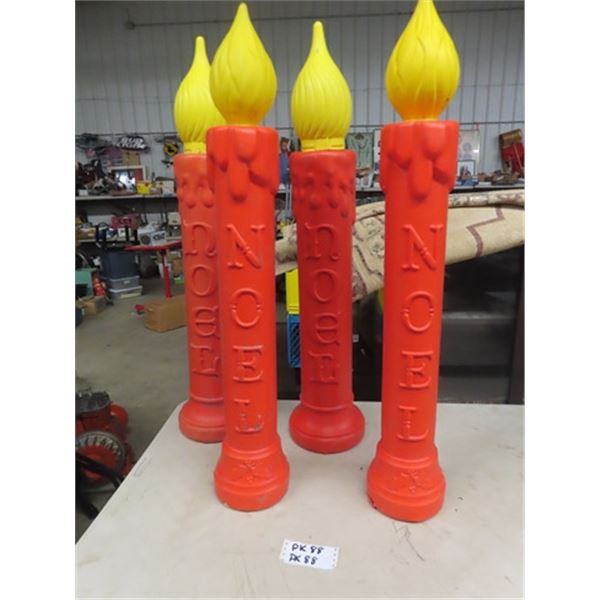 4 Christmas Candle Mould Decorations