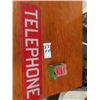 Image 1 : Glass Telephone Sign 5.5 x 25  & Metal Coke Pepsin Gum Dispenser