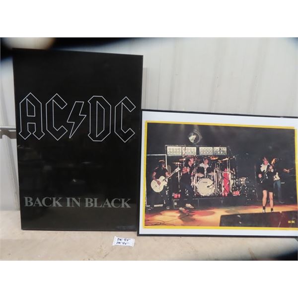 2 AC/DC Pictures 24" x 36" & 40" x 26"