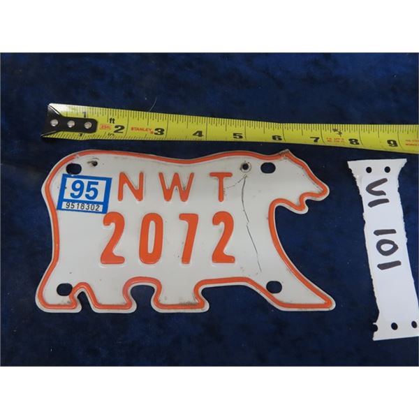 North West Territory Motorcycle License Plate