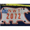 Image 2 : North West Territory Motorcycle License Plate