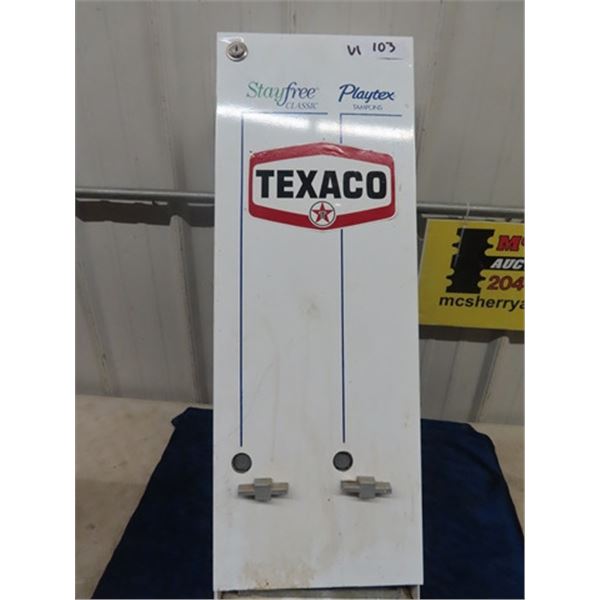 Texaco Service Station Feminine Product Coin Op Dispenser