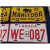 Image 3 : 2 -1957 MB License Plates, & 2 Canada Federal License Plates CAA Tag & Defensive Driver Tag