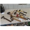Image 1 : Approx 12 Hammers, Hatchet, Ball Peine Hammer, Claw, Sledge , Brass & Rubber Mallet
