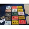 Image 1 : 16 Bicylce License Plates, 1954, 1955, 1967 & 1970's