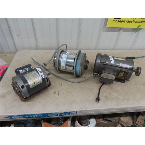 3 Elec Motors 1 HP, 3/4 HP & ???