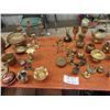 Image 2 : (SX) 40 Plus Brass Items, Wall Plates, Candle Holders, Teapot, S & P & Vase