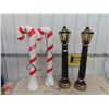 Image 1 : 4 Blow Moulds- 2 Candy Canes & 2 Lamp Posts