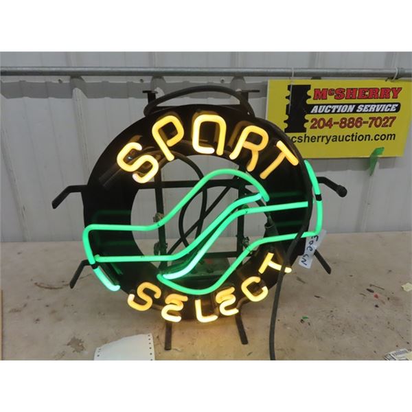 Neon Sport Select Sign 19  x18 