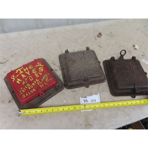 3 Hay's Planter Co Implement Castings- Embossed
