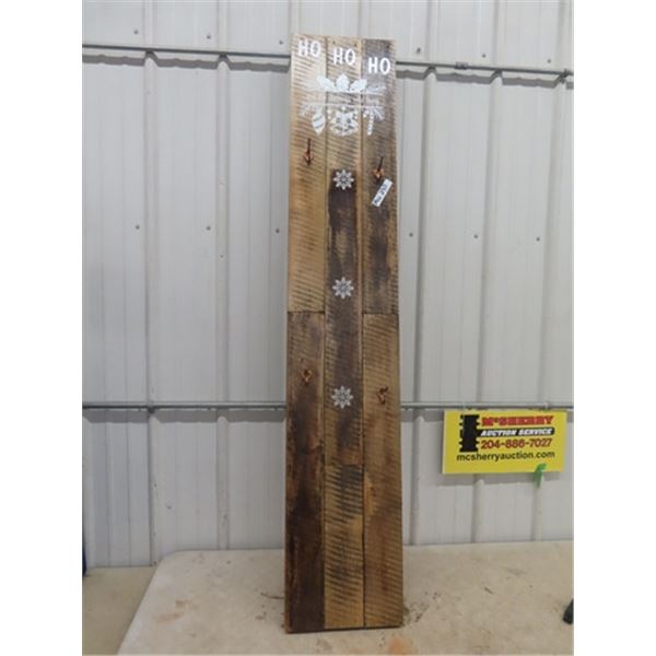 Wooden Christmas Stocking Rack, 68" x 12.5"