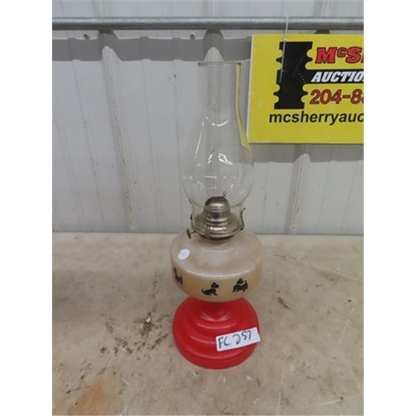 Scotty Dog Coal Oil Lamp