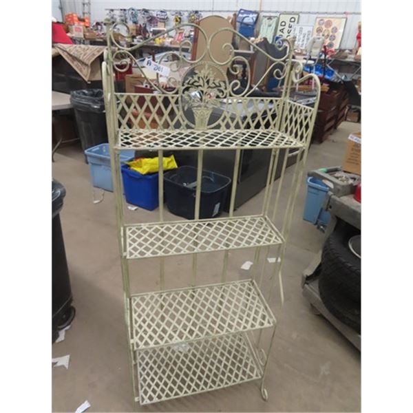 Wrought Iron What Not Shelf 60" x 24" x 14"