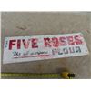 Image 1 : Five Rose Flour Metal Sign 9" x 27.5"