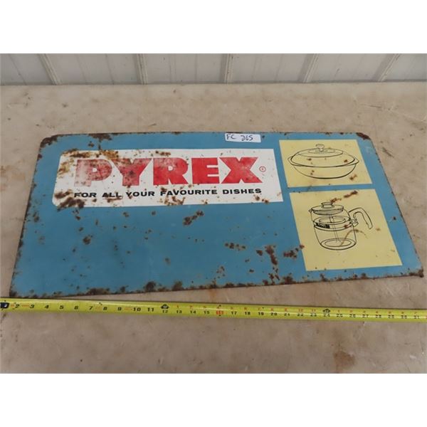 Metal Pyrex SIgn 32" x 15"