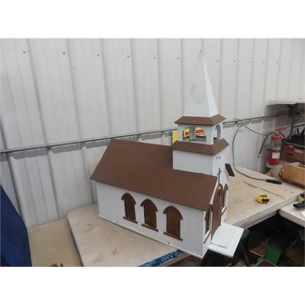 Wooden Church Display 40" x 32" x 19"