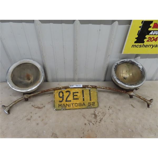 Auto Headlights & Bar w License Plate