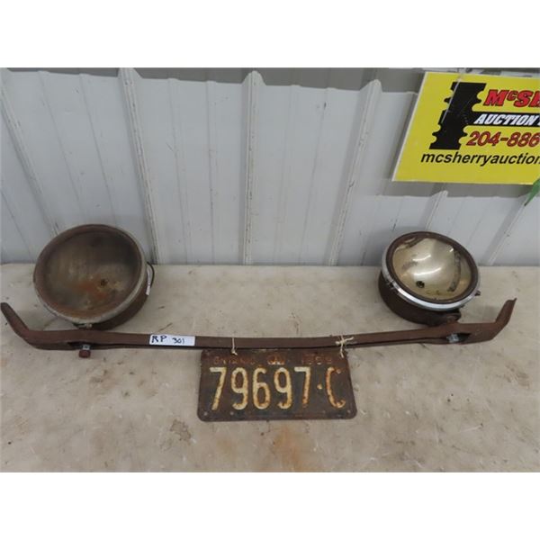 Auto HEadlights & Bar w License Plate