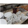 Image 3 : (PS) 36 Pc White Tableware, 100 Pcs + Cutlery, Various Utensil, Can Openers, Plus More!