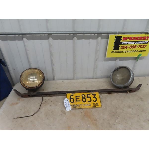 Auto Headlights & Bar w License Plate